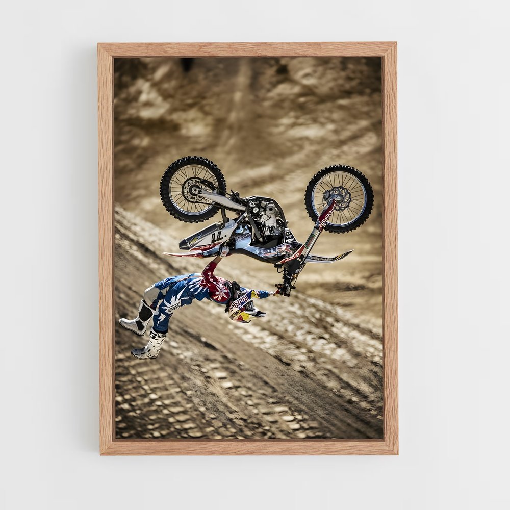 Poster Saut en Moto – affiche Motocross freestyle (vue 4)